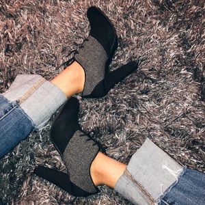 Black heel booties